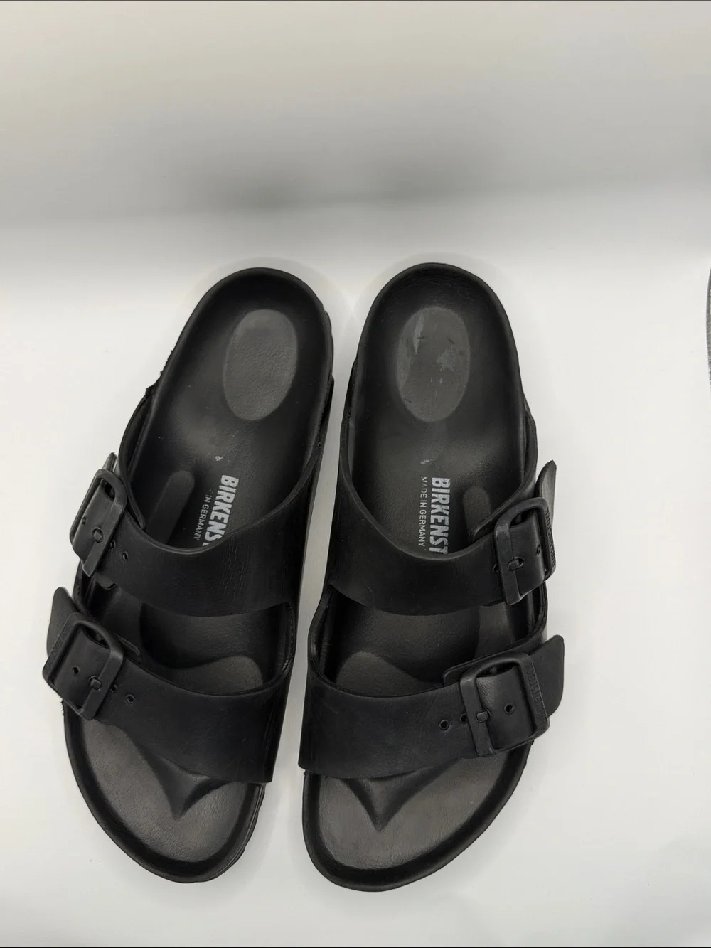 Birkenstock Black EVA Two-Strap Slides